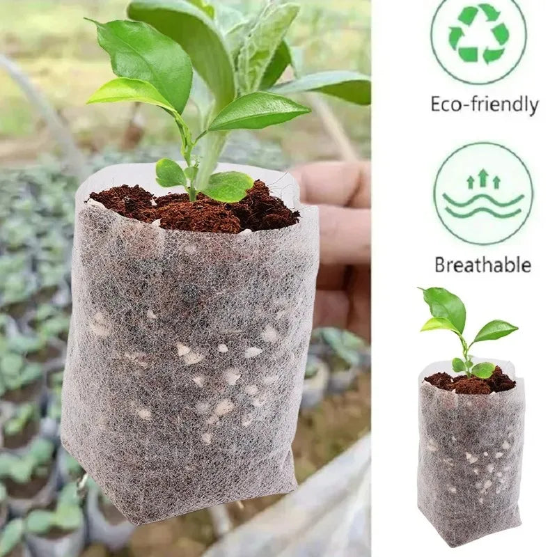 Biodegradable Grow Bags – Non-Woven Nursery Seedling Pots