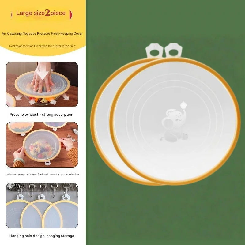 FlexiCover Silicone Stretch Lids with Hook – Reusable Food Covers