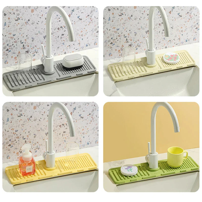 Kitchen Silicone Sink Faucet Mat - Splash Guard & Absorbent Protector for Your Sink