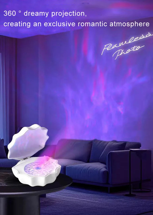 Portable Bluetooth Speaker for Bathroom with Projection Light