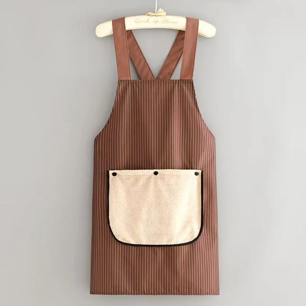 Waterproof Kitchen Apron with Removable Hand Towel