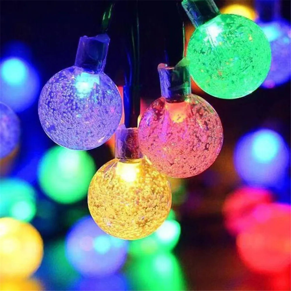 Solar Bubble Bead String Lights