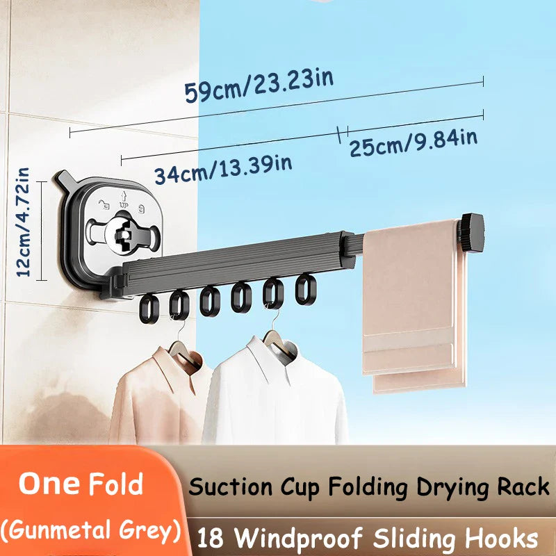 Wall-Mount Clothes Drying Rack