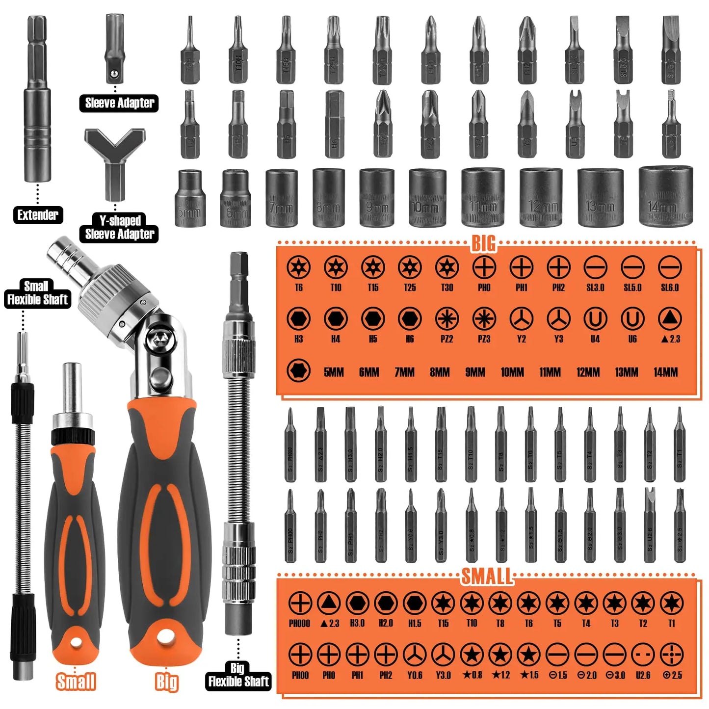 68-in-1 Ratchet Screwdriver Set