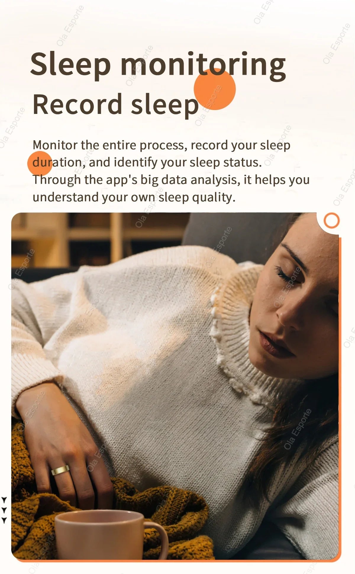 Smart Ring – Sleep Wearable with Heart Rate & Blood Oxygen Monitor, IP68 Waterproof, Multi-Sport Tracking