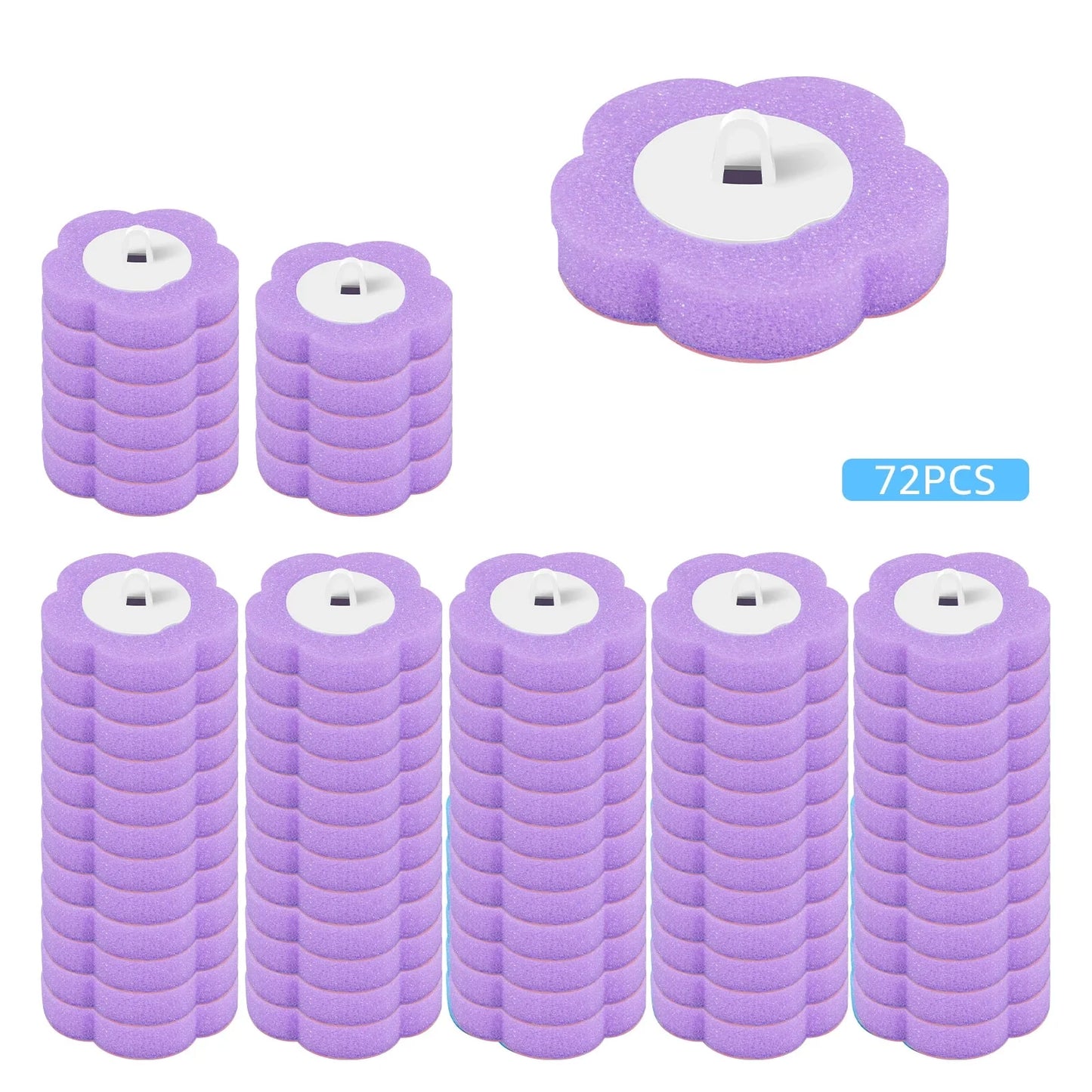 Toilet Wand Kit – 360° Cleaning Brush with 24 Disposable Heads