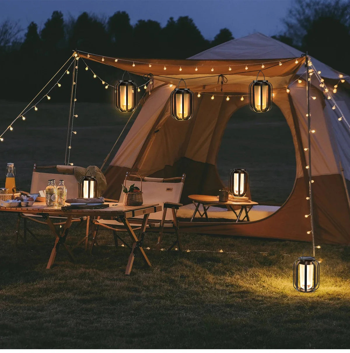 Solar Hanging Lantern with 4 Lighting Modes